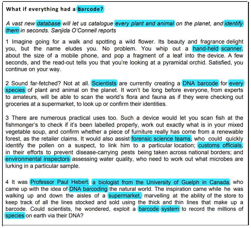 FlexiQuiz - IELTS Toolkit: Reading Skills - Skimming and Scanning